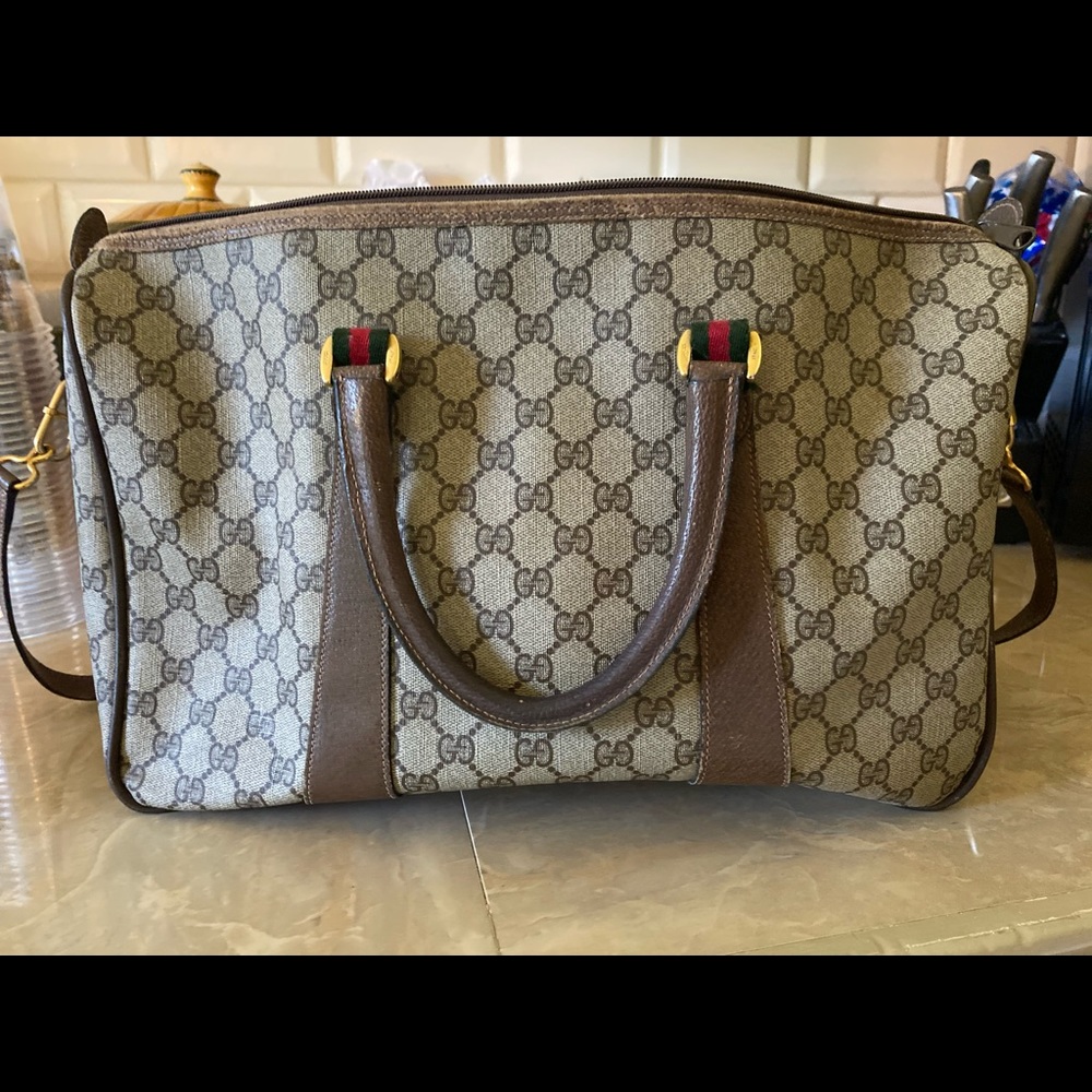 Coated Canvas Monogram Boston Brown